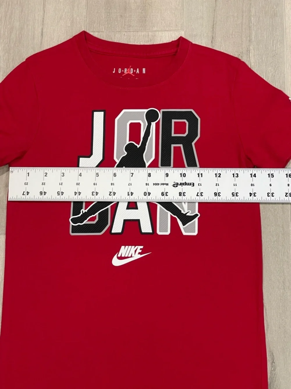 Nike Air Jordan Boys Red Graphic T-Shirt Jumpman Logo Size S 8–10